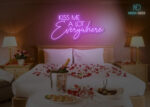 Kiss Me Alot everywhere Neon Sign Purple