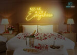 Kiss Me Alot everywhere Neon Sign Yellow