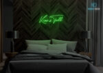 Kiss and Tell Neon Sign Green
