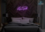 Kiss and Tell Neon Sign Purple