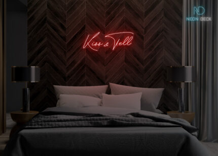 Kiss and Tell Neon Sign Red