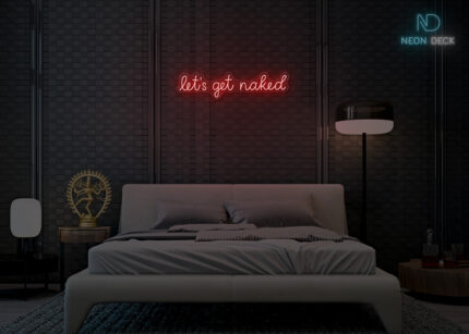 Lets Get Naked Neon Sign Red