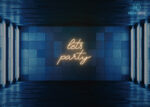 Lets Party Design Neon Sign Warm-White