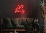 Lets Party LED Neon Sign Red