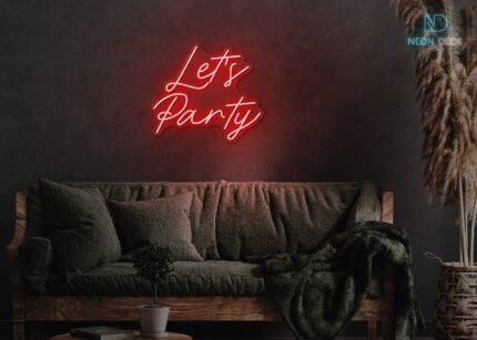 Lets Party LED Neon Sign Red