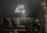 Lets Party LED Neon Sign White