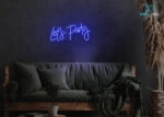 Lets Party Neon Sign Dark-Blue
