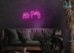 Lets Party Neon Sign Hot-Pink