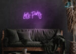 Lets Party Neon Sign Purple