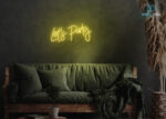 Lets Party Neon Sign Yellow