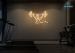 Lifting Weights Neon Sign Warm-White