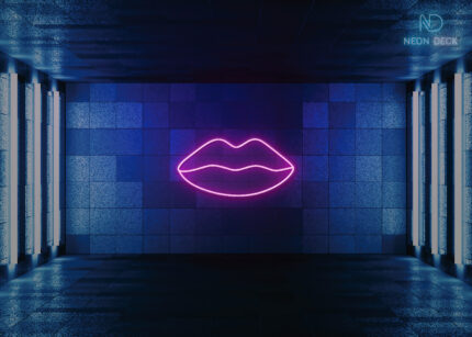 Lips Neon Sign Hot-Pink