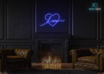 Love Neon Sign Home Decor Dark-Blue