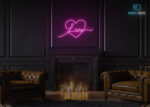 Love Neon Sign Home Decor Hot-Pink