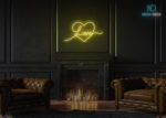 Love Neon Sign Home Decor Yellow