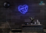Love You Dad Neon Sign Dark-Blue