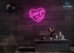Love You Dad Neon Sign Hot-Pink