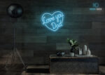 Love You Dad Neon Sign Ice-Blue