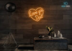 Love You Dad Neon Sign Orange