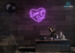 Love You Dad Neon Sign Purple