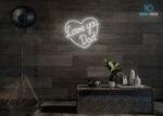 Love You Dad Neon Sign White