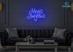 Magic Happens Neon Sign Dark-Blue