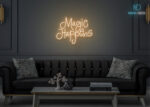 Magic Happens Neon Sign Warm-White