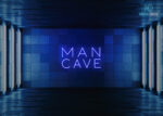 Man Cave Neon Sign Dark-Blue