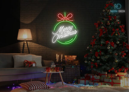 Marry Christmas Ballon Gift Neon Sign Multi