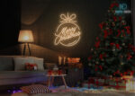Marry Christmas Ballon Gift Neon Sign Warm-White