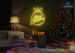 Marry Christmas Ballon Gift Neon Sign Yellow