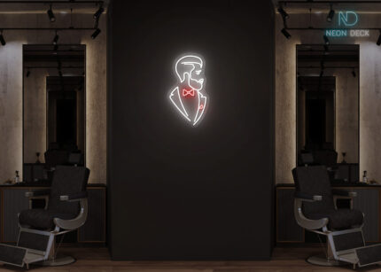 Men with Beard Neon Sign Multi