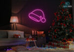 Merry Christmas Cap Neon Sign Hot-Pink
