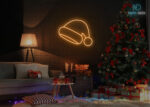 Merry Christmas Cap Neon Sign Orange