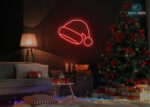 Merry Christmas Cap Neon Sign Red