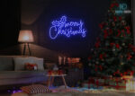 Merry Christmas LED Neon Sign Dark-Blue