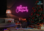 Merry Christmas LED Neon Sign Hot-Pink
