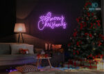 Merry Christmas LED Neon Sign Purple