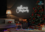 Merry Christmas LED Neon Sign White