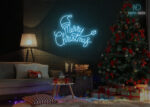 Merry Christmas Neon Sign Ice-Blue
