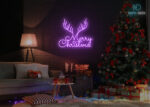 Merry Christmas New Design Neon Sign Purple