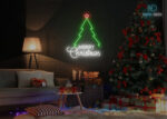 Merry Christmas Tree Design LED Neon Sign Multi