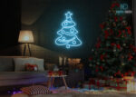 Merry Christmas Tree Neon Sign Ice-Blue