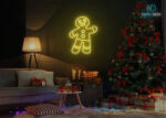 Merry Christmas with Santa Claus Design LED Neon Sign Yellow
