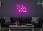 Mom Dad Neon Sign Hot-Pink