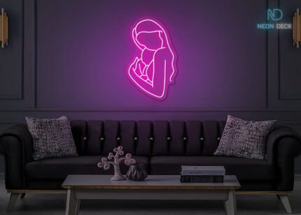 Mom Neon Sign Hot-Pink
