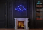Moon Neon Sign Dark-Blue