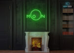 Moon Neon Sign Green