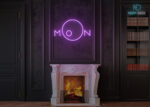 Moon Neon Sign Purple