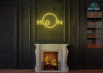 Moon Neon Sign Yellow